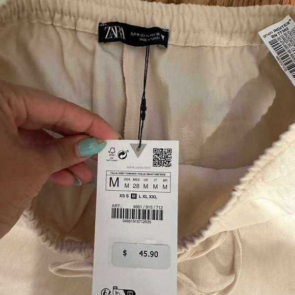 Zara straight leg drawstring pant - Picture 3 of 4